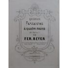 BEYER Ferdinand Fantaisie La Fille du R&#233;giment Piano 4 mains ca1860