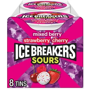 Sours Assorted Fruit Flavored Sugar Free Mints Tin, 1.5 Oz (Pack of 8) - Picture 1 of 12