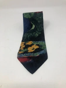 Structure Multicolor Flower Tie 100% Silk - Picture 1 of 3