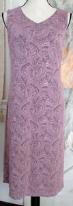 Vintage Dress Size 6 Sleeveless Pink Floral Textured Shimming Elegant USA Made - Picture 1 of 4