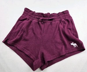 Abercrombie Kids Little Girls Size 11/12 Purple Shorts Embroidered Logo Pull On - Picture 1 of 7