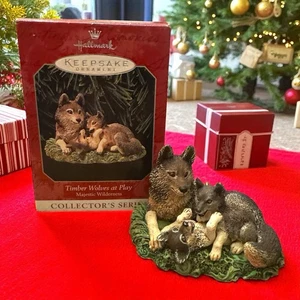 Hallmark Keepsake Ornament Timber Wolves at Play Majestic Wilderness Series #2 - Picture 1 of 10