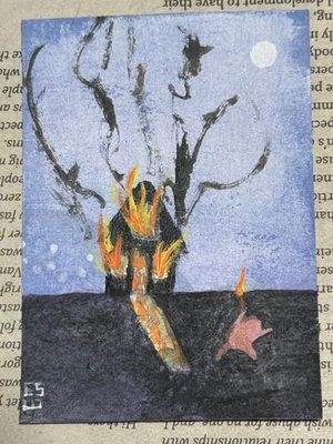 Pintura Original ACEO Revenge of the Turkey Midvember Reflexiones  Foto 1 de 4