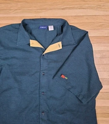 Camisa Uniforme de Empleado McDonalds De Colección por Crest Unisex Talla XL Tejida Verde Foto 1 de 4