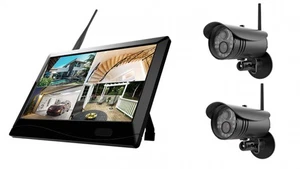 Megasat HS 150 Kameraset 2 Kameras IP Set Videoüberwachung Funk Überwachungssyst - Bild 1 von 6