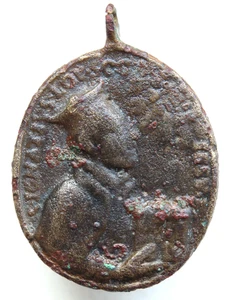 Antique Old Catholic Bronze Medallion Pendant 10.12 gram - Picture 1 of 4