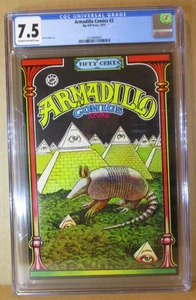 Armadillo Comics 2 CGC 7.5 Jim Franklin 1971 Underground Rip Off Press Eyes RARE - Picture 1 of 8