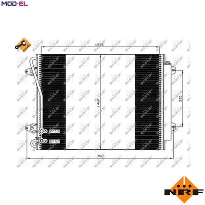 CONDENSER AIR CONDITIONING 35613 FOR VW CC/PASSAT/SEDAN/GRANDE MAGOTAN 2.0L 4cyl - Image 1 of 4