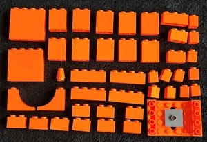 LEGO Wall Panels Bundle Oranage 50g+ Building Support Column Pillar Brick Lot - Picture 1 of 4