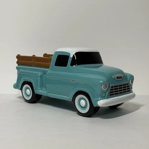 Chevrolet 3100 GM Pick Up Truck Ceramic Teleflora GM Licensed Aqua Colored Truck - Picture 1 of 19