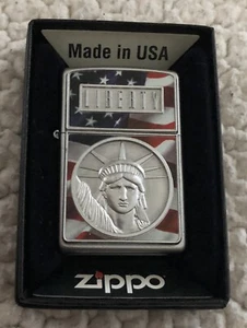 Zippo Lighter USA Statue Of Liberty Emblem 2005 Design - Picture 1 of 2