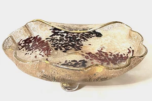 Antique Ernest Léveillé Coupe Printemps Hand Blown Footed Glass Dish - Picture 1 of 6