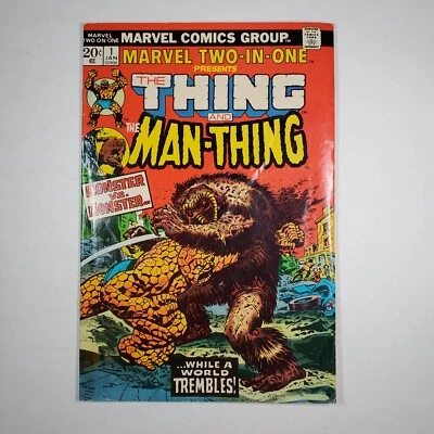 Marvel Comics Marvel Two-In-One #1 VG/FN Key Issue Thing and Man-Thing 1973 - image 1 of 4