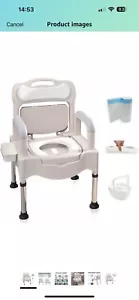 Bedside Commodes, Bedside Toilet,Height Adjustable Adult Potty Chair for Seniors - Picture 1 of 7