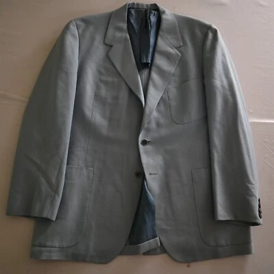 Oxxford Clothes 44R Light Blue Hopsack Caambridge Blazer Jacket Sport Coat - Image 1 of 4