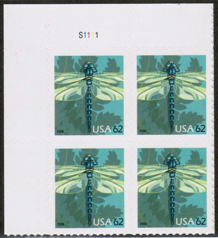US USA Sc# 4267 MNH FVF PL# BLOCK Dragonfly Wings Thorax - Image 1 of 1