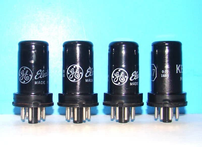 6SJ7 GE radio audio metal amplifier vintage vacuum 4 tubes valves tested 6SJ7GT - Image 1 of 3