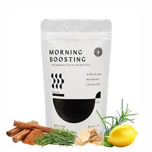 Té de hierbas orgánico Morning Boosting - ¡Despierta! ¡Levántate! Refrescante hoja suelta - Imagen 1 de 8