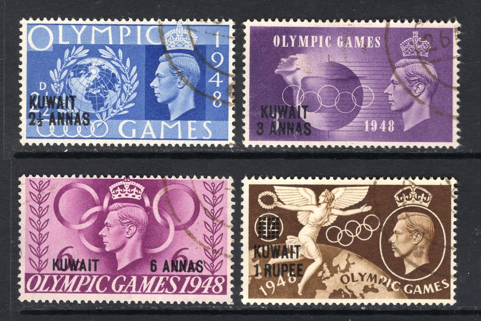 M24981 Kuwait 1948 SG76/9 KGVI: Juegos Olímpicos FU, gato 29 £ Foto 1 de 1