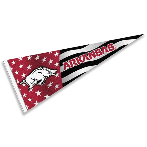 Arkansas Razorbacks Nation USA Stars and Stripes Pennant Full Size Pennant Cover