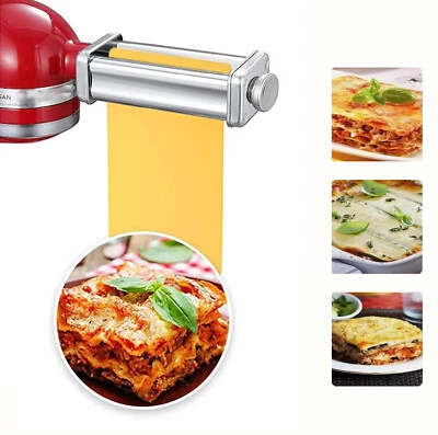 Accesorio de pasta para batidora de pie KitchenAid rodillo de chapa de acero inoxidable Foto 1 de 4