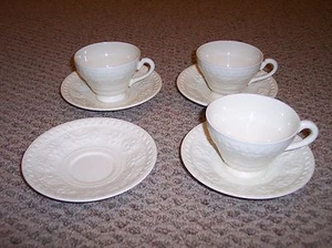 Vintage Wedgwood Wellesley 4 piattini e 3 tazze, made in England - Foto 1 di 10