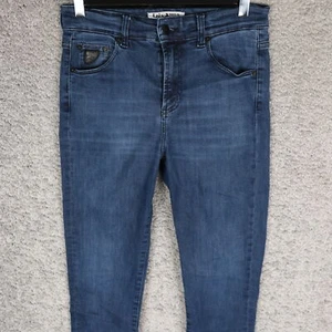 LOIS WOMEN'S JEANS CELIA SKINNY CROPPED DARK BLUE W26 L30 ELASTIC DENIM SPAIN - Picture 1 of 8