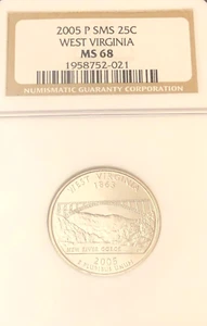 2005-P Washington Quarter MS68 SMS 25C West Virginia NGC ATB - Picture 1 of 3