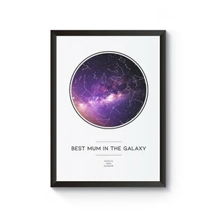 Personalizado MEJOR MAMÁ Mapa Estelar Personalizado/Cielo Nocturno/Madres Celestiales Regalo de Día - Imagen 1 de 1