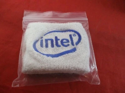 Intel Corporation E3 Promotional White Wristband *NEW* Sweatband - Image 1 of 2