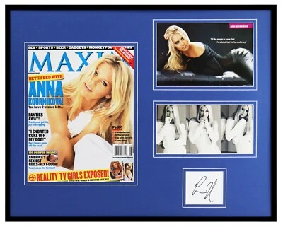 Anna Kournikova Signed Framed 16x20 Maxim Magazine Display  - Image 1 of 2