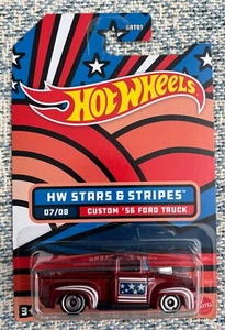HOT WHEELS STAR AND STRIPES CUSTOM 1956 FORD TRUCK - Picture 1 of 2