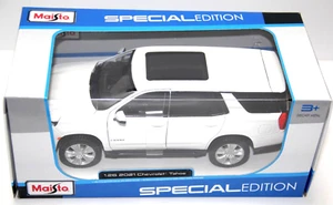 MAISTO SPECIAL EDITION 1:26 AUTO DIE CAST CHEVROLET TAHOE 2021 BIANCO ART 31533 - Foto 1 di 2