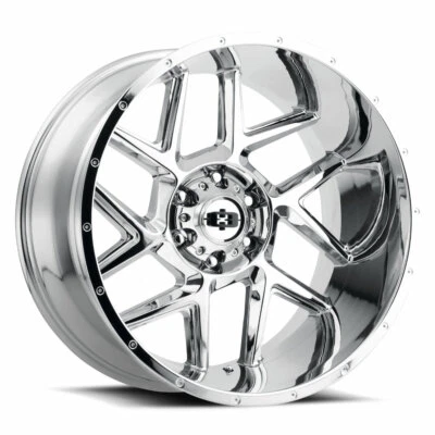 20" Vision Off-Road 360 Sliver Chrome 20x10 8x6.5 For Chevy GMC Ford Ram -25mm - Image 1 of 4