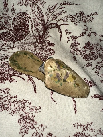 Antique Victorian Sewing Slipper Theorem Thimble Holder Cover