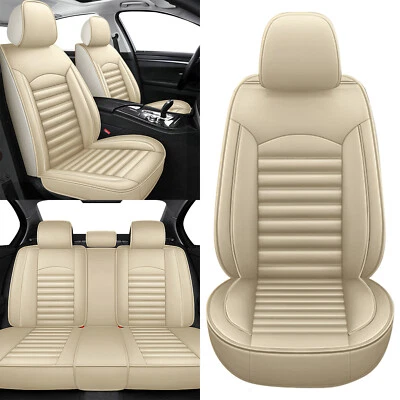 Car Full Set Seat Covers Faux Leather Protector Pad For FORD Fiesta 2011-2019 - Image 1 of 4