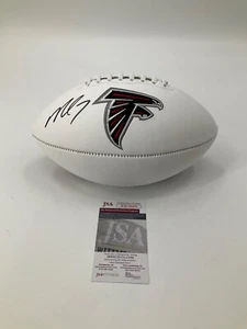 MICHAEL VICK ATLANTA FALCONS SIGNED LOGO FOOTBALL JSA WITNESS COA - Picture 1 of 2