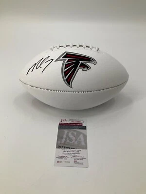 MICHAEL VICK ATLANTA FALCONS SIGNED LOGO FOOTBALL JSA WITNESS COA - Image 1 of 2