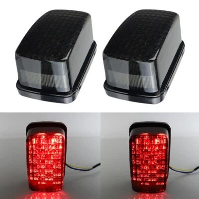 2 PIEZAS Luces traseras LED ahumadas para Yamaha Rhino Grizzly Kodiak Big Bear Tracker Foto 1 de 4