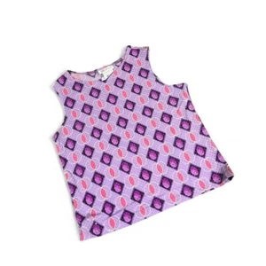 Purple and pink sleeveless top with a retro vibe - Picture 1 of 6