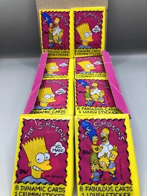 1990 The Simpsons Wax pack Topps (1) Pack Sealed. Authentic! Vintage! - Image 1 of 4