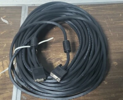 100 FT SVGA Super VGA Video Extension Cable Male to Female TV PC Heavy Duty - Image 1 of 4