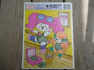 Poochie 1983 Golden Frame Tray Puzzle Ballet Dog Poodle Dance Collectible 80s - Picture 1 of 7