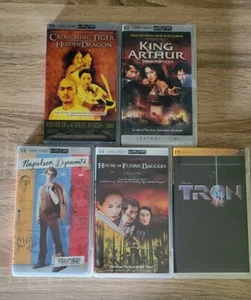 5 used Psp movies lot with cases untested - Picture 1 of 7