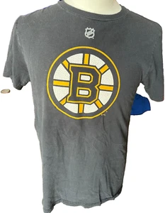 Reebok Boston Bruins Vintage Black Cotton Tee Bergeron #37 - Picture 1 of 4