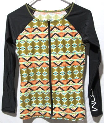 Camisa Volcom Surf Wear Erupción Cremallera Completa Quemada Sienna Para Mujer Talla Pequeña Foto 1 de 4