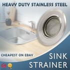 STAINLESS STEEL SINK BATH PLUG HOLE STRAINER DRAINER BASIN HAIR TRAP COVER