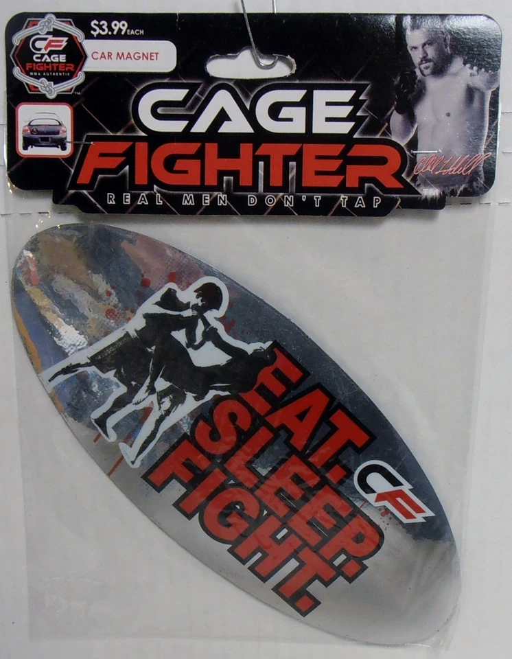 MMA Auténtico Cage Fighter Coche Nevera Imán, Eat Sleep Fight, NUEVO SELLADO Foto 1 de 1