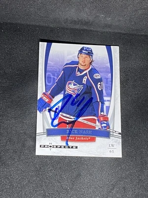Rick Nash 2007-08 Fleer Hot Prospects #81 Columbus Blue Jackets Auto Signed Card - Image 1 of 3