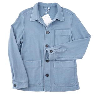 Manto 'Elasi' himmelblaue weiche Flanell Garment-Dyed Kaschmir Jacke M (EU 50) Neu mit Etikett - Bild 1 von 9